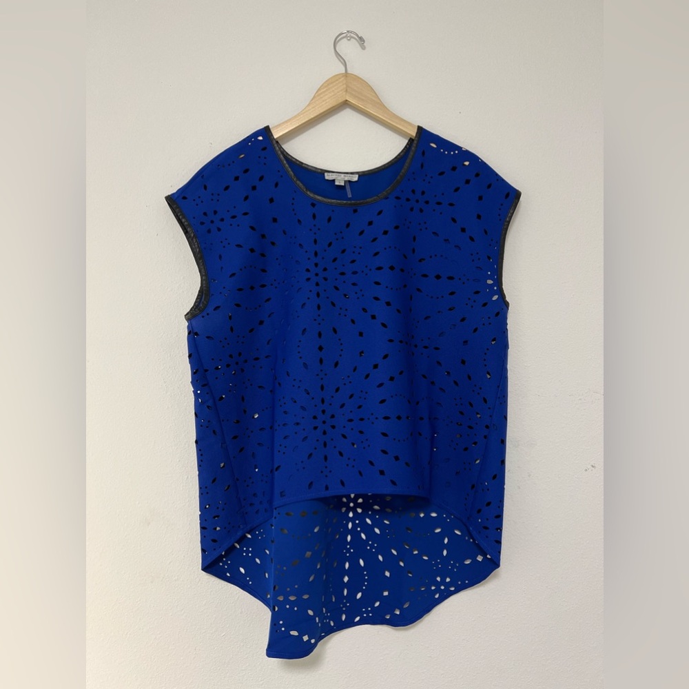 Alberto Makali Navy Blue Cut-Out Top/Blouse